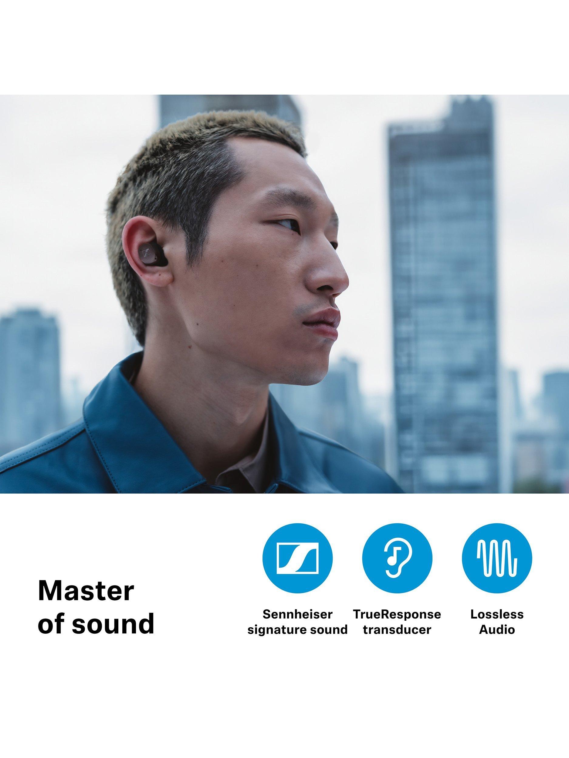 Sennheiser MOMENTUM True Wireless 4 white silver earbuds, UK version
