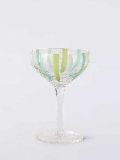 Candy Stripe Cocktailglas 160ml Grün