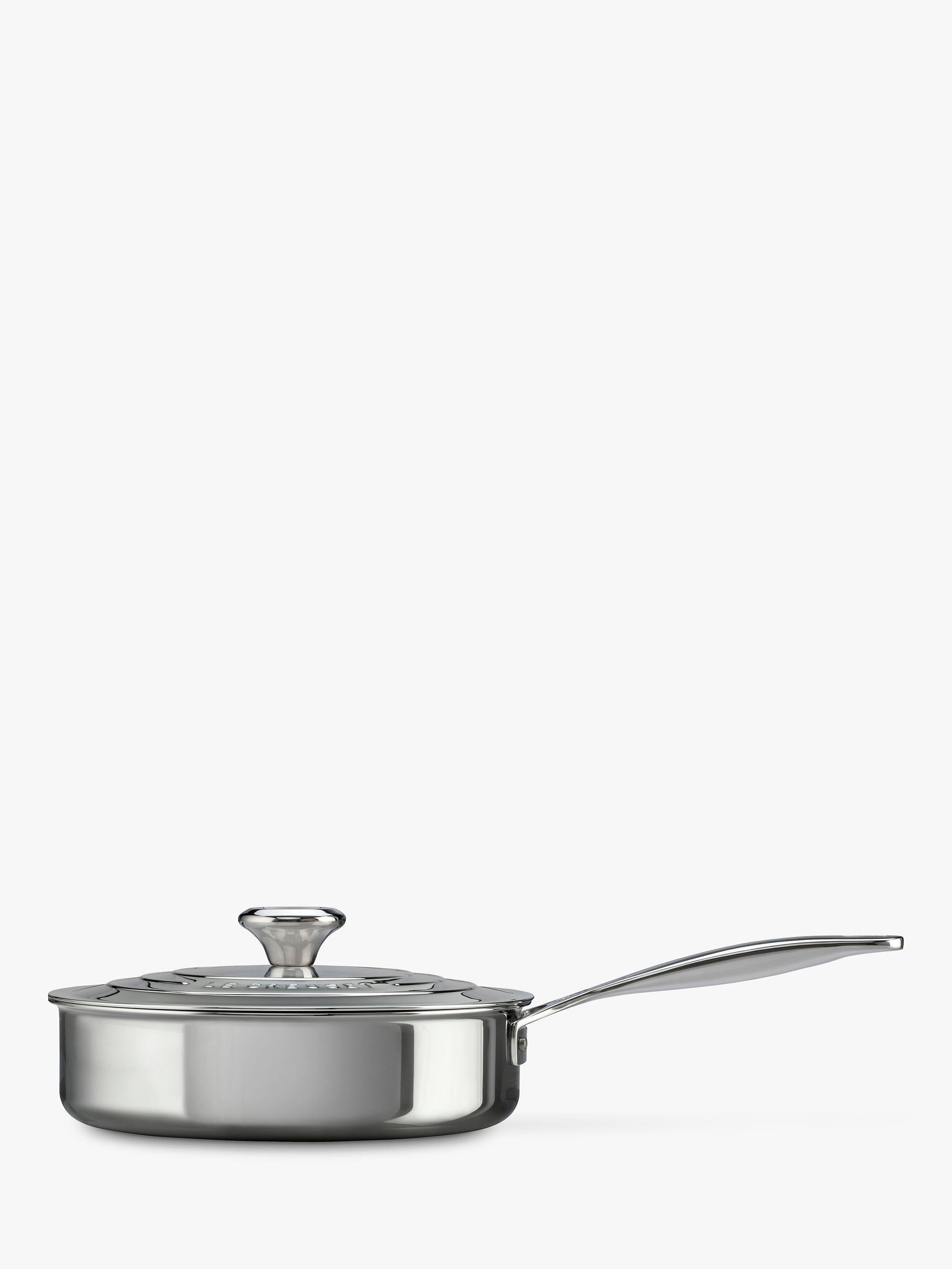 Le Creuset 3-ply stainless steel sauté pan with lid 24cm, UK version