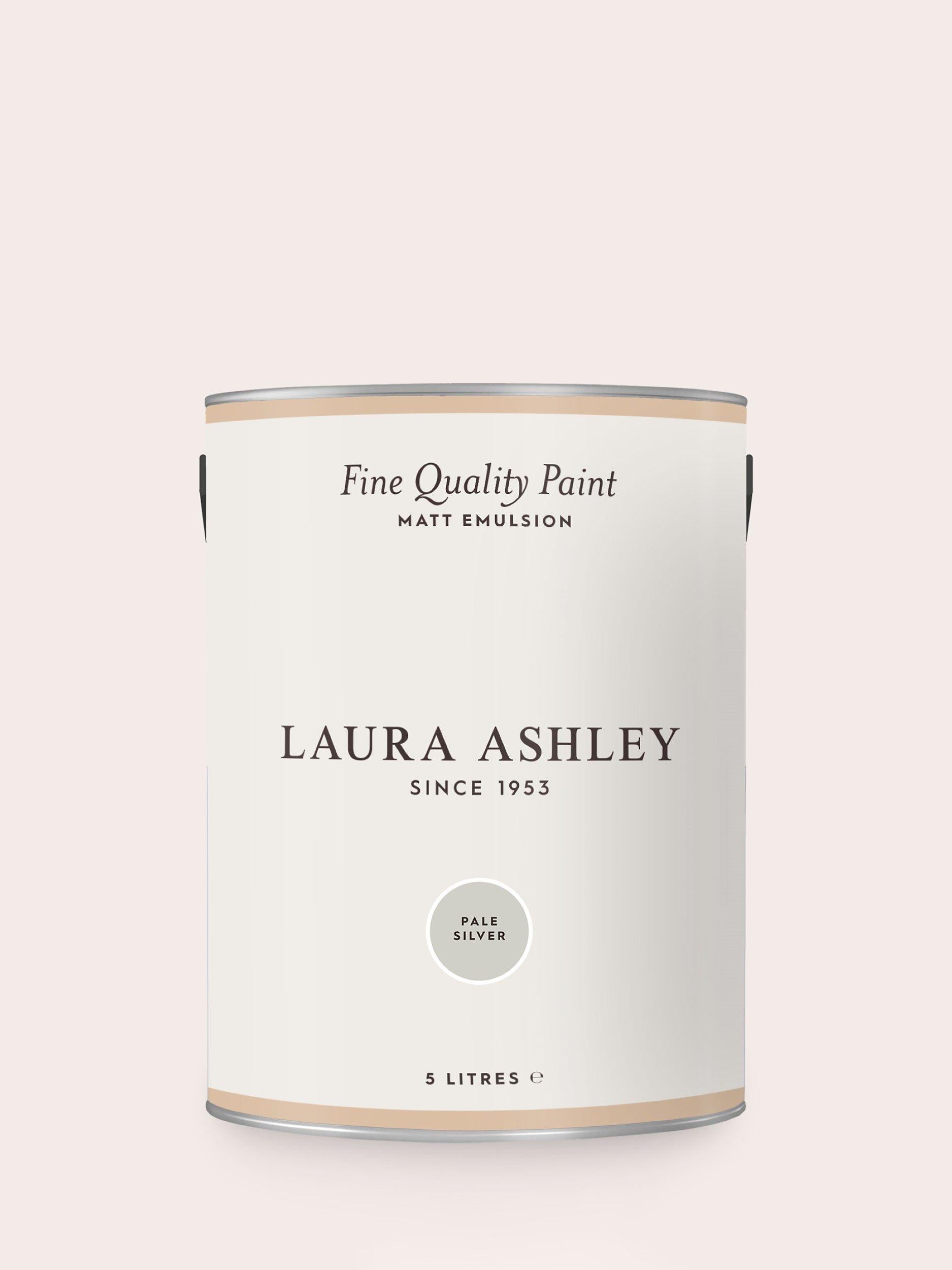 Laura Ashley matt emulsion paint Silver Greys 100ml, UK version