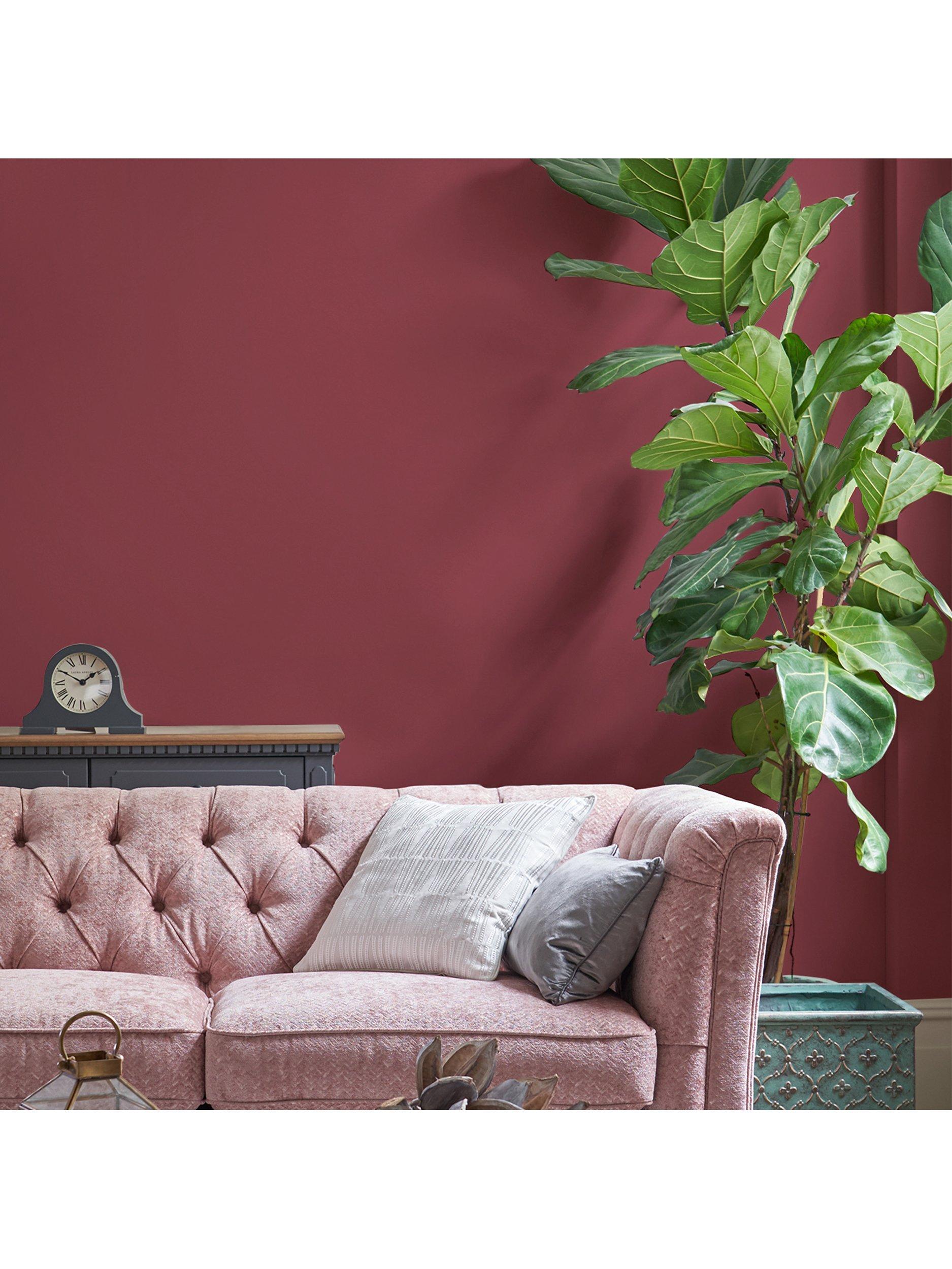 Laura Ashley Pale Cranberry matt emulsion paint 2500ml, imported from the UK