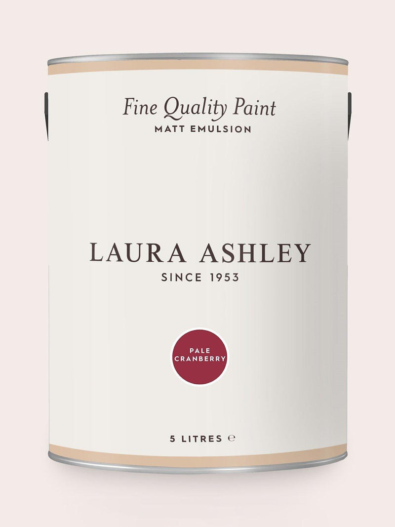 Laura Ashley Pale Cranberry matt emulsion paint 2500ml, imported from the UK