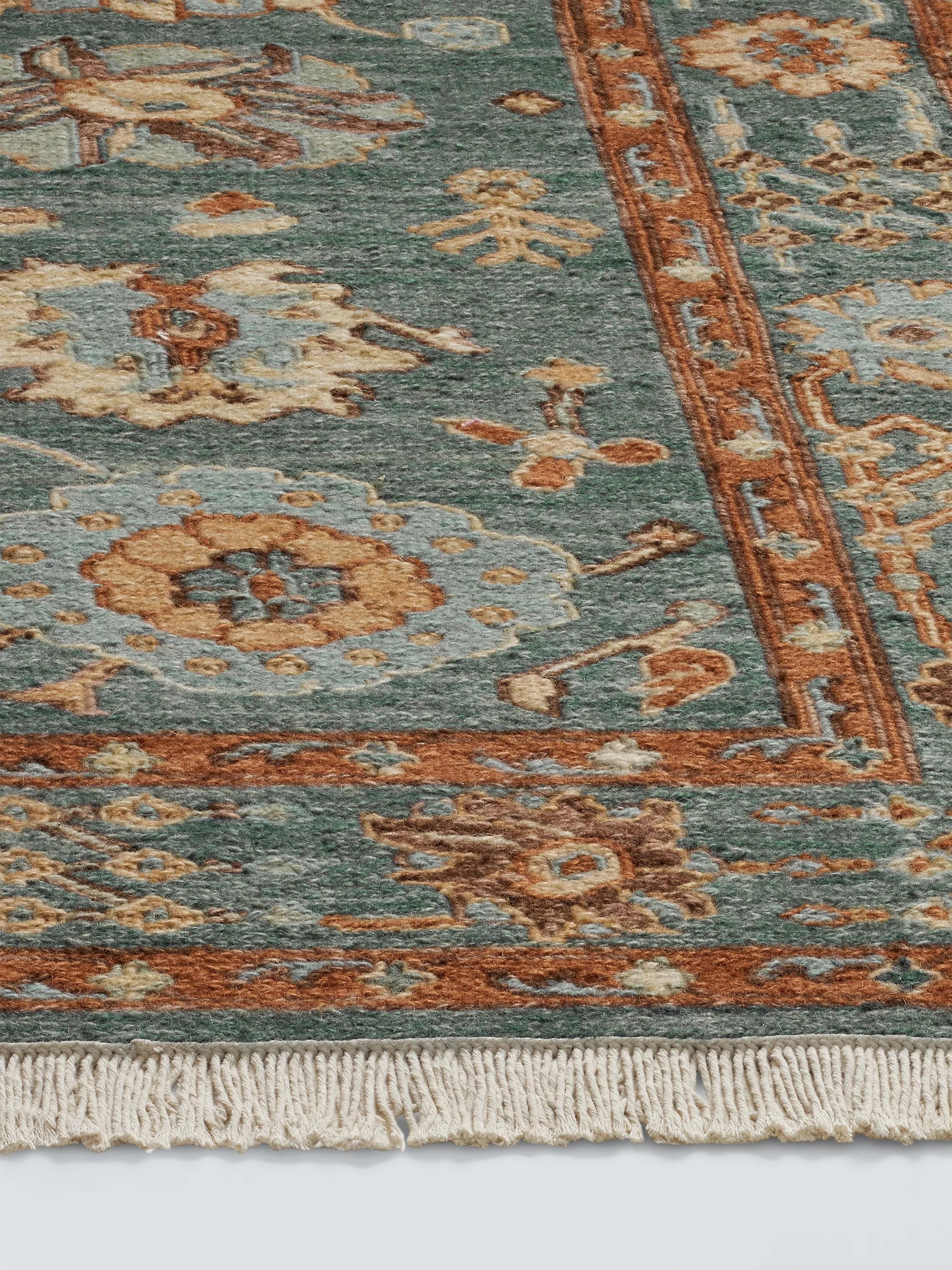 John Lewis Suzani hand knotted floral wool rug, imported from the UK