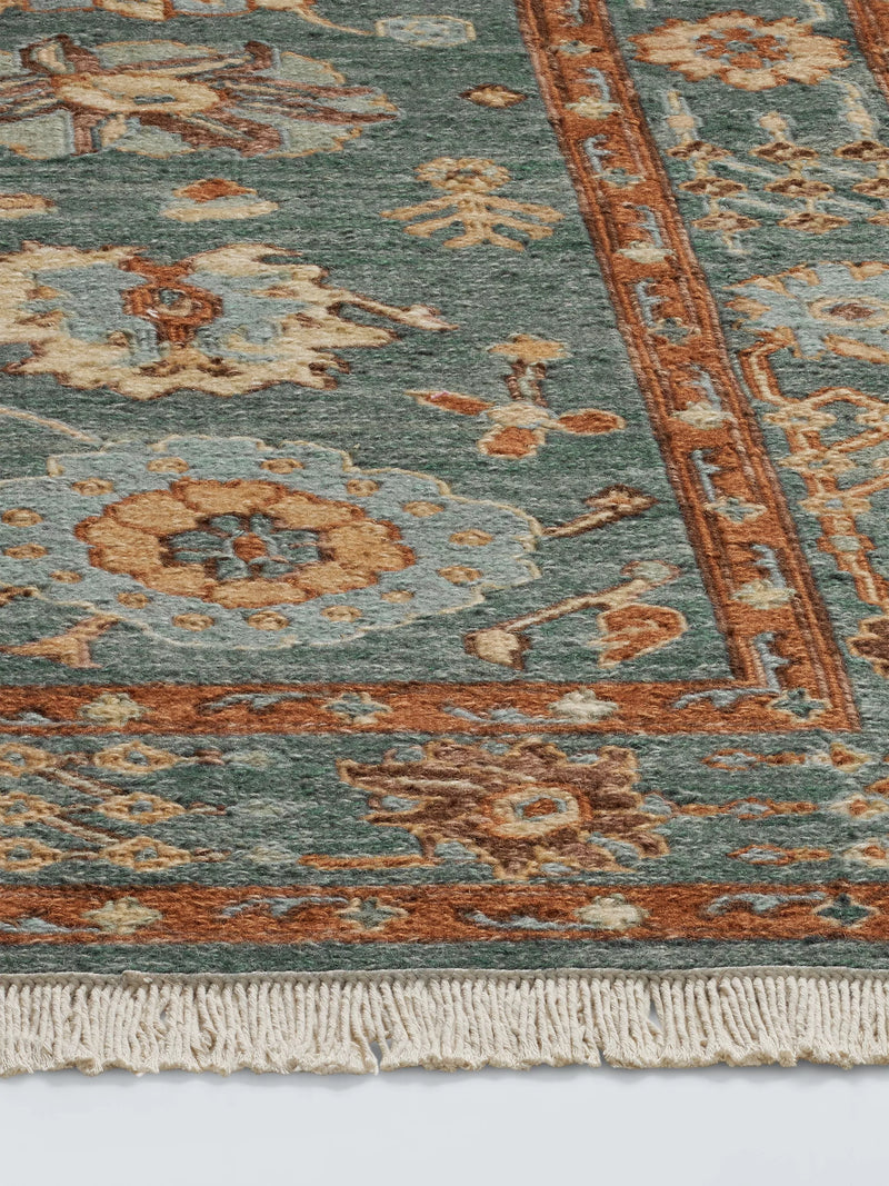 John Lewis Suzani hand knotted floral wool rug, imported from the UK