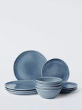 John Lewis Skye light blue stoneware dinner set, UK version