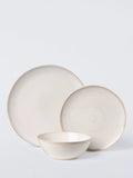 John Lewis Skye stoneware dinnerware set 12 piece off white (British brand)