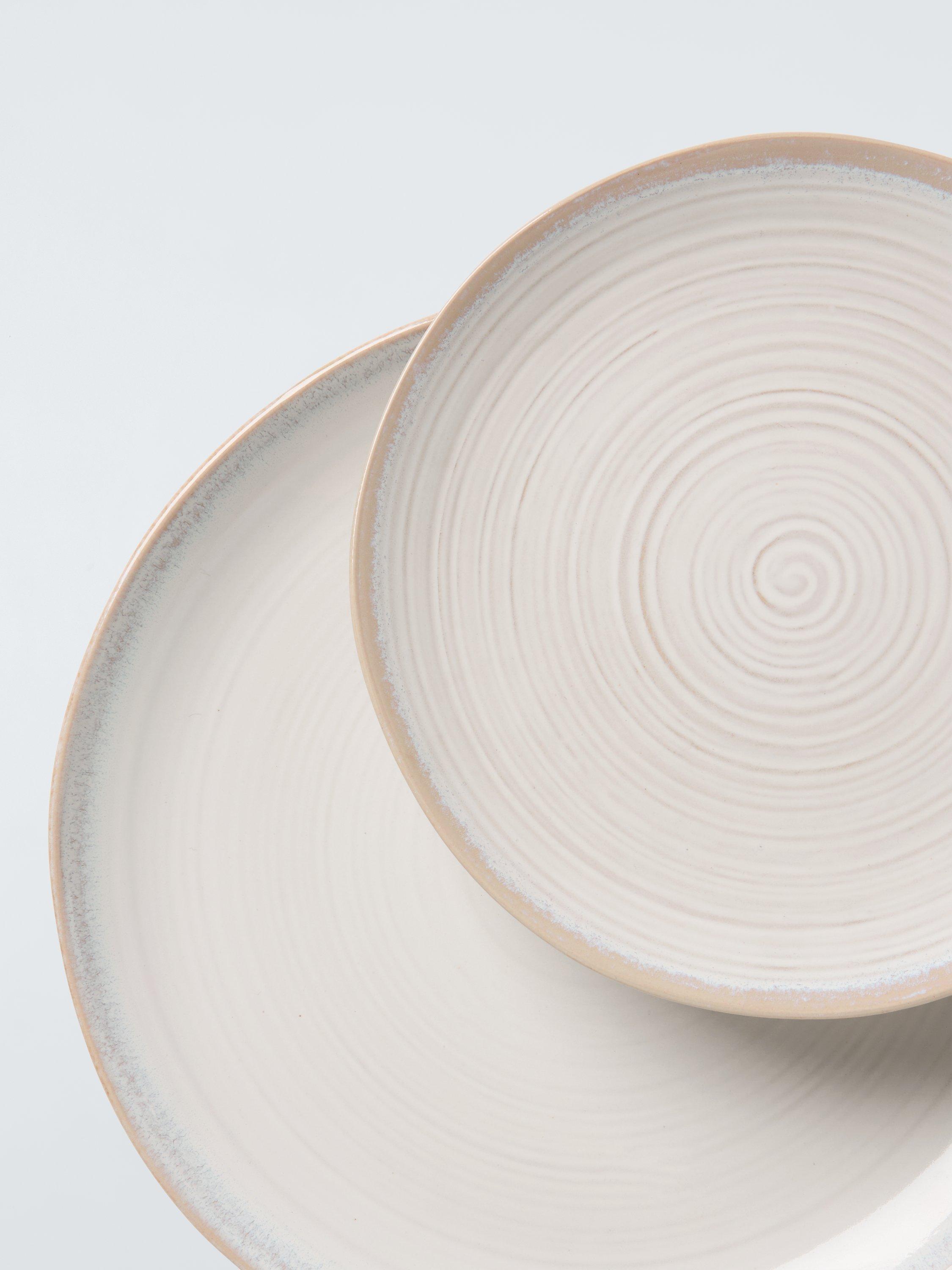 John Lewis Skye stoneware dinnerware set 12 piece off white (British brand)