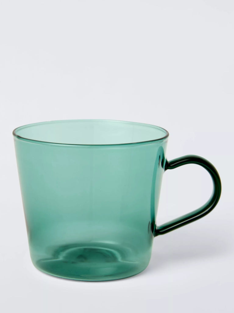 John Lewis Colour Glass Mug, 300ml, Green