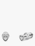 Skagen heart pendant necklace and stud earrings silver set, UK version