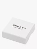 Skagen heart pendant necklace and stud earrings silver set, UK version