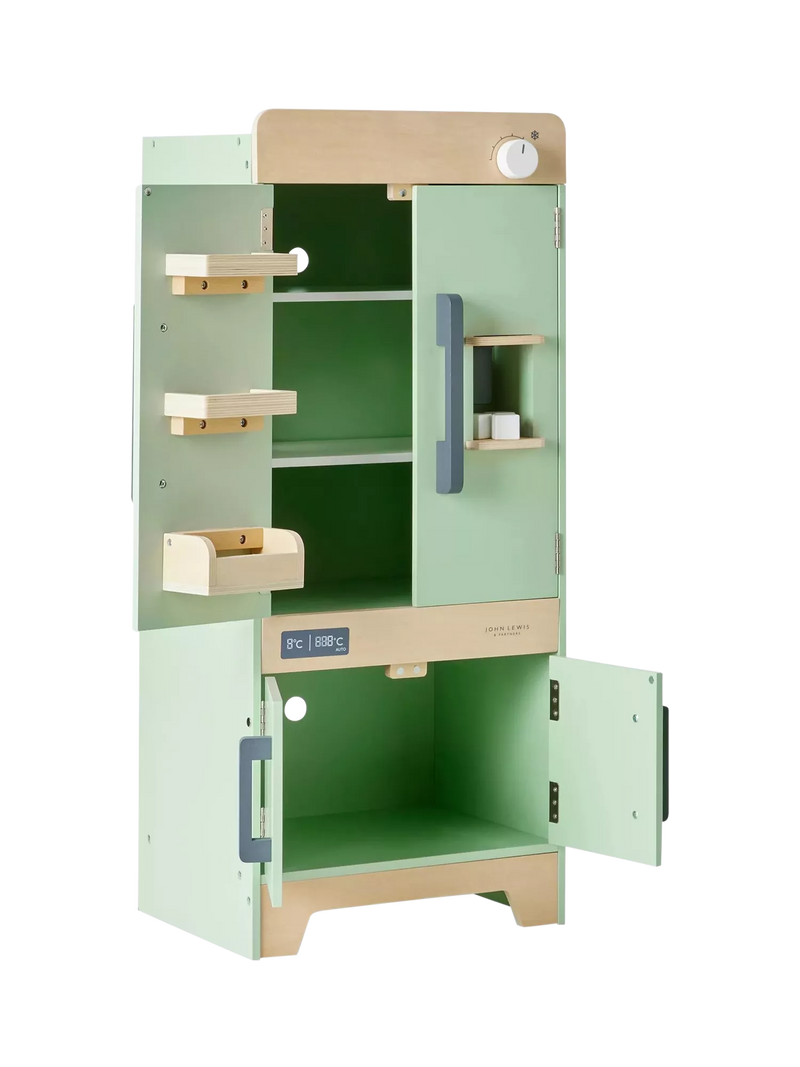John Lewis deluxe wood toy kitchen with fridge freezer, UK version