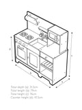 John Lewis deluxe wood toy kitchen with fridge freezer, UK version