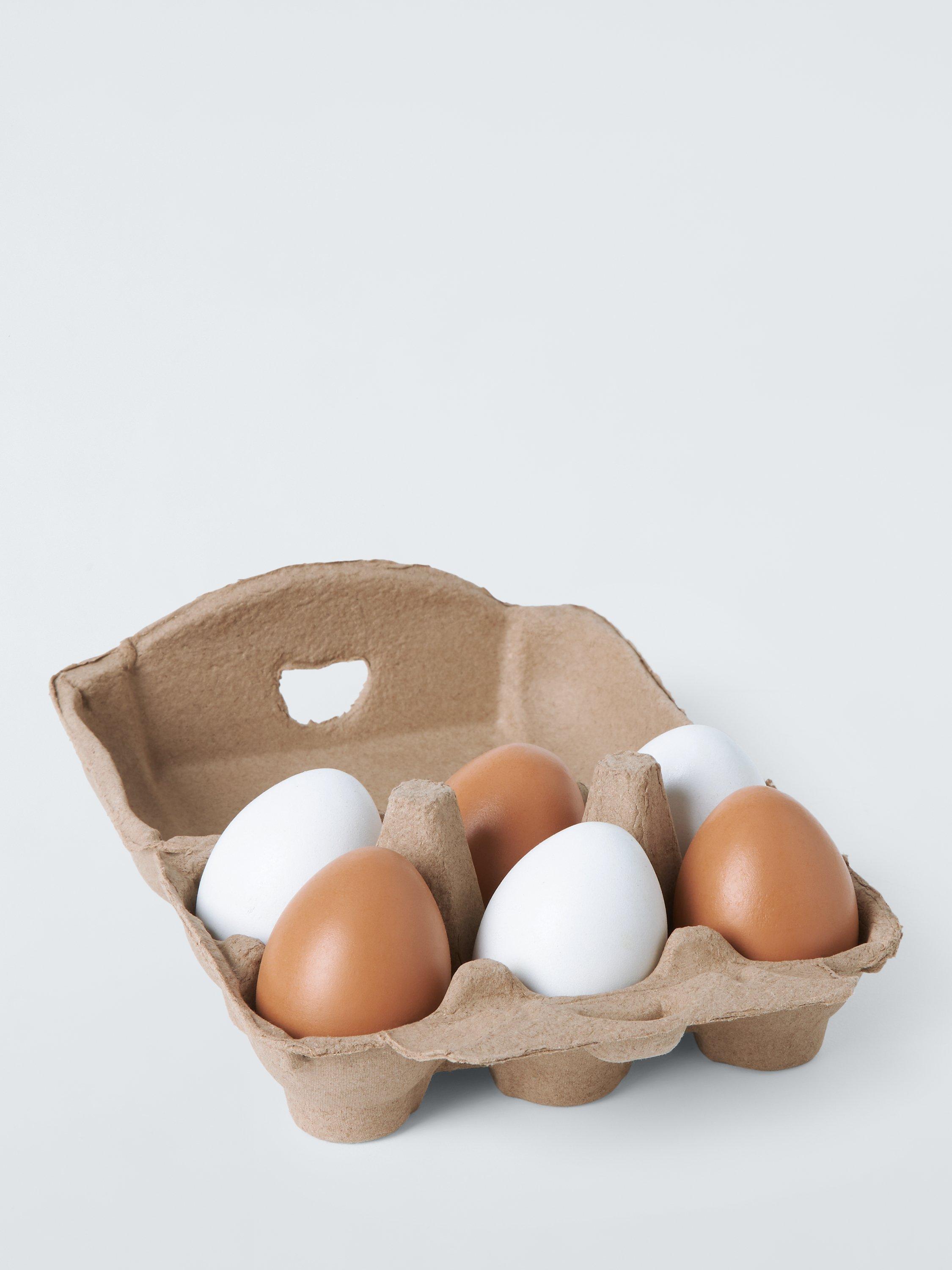 John Lewis Play Wooden Eggs Box of 6, UK version