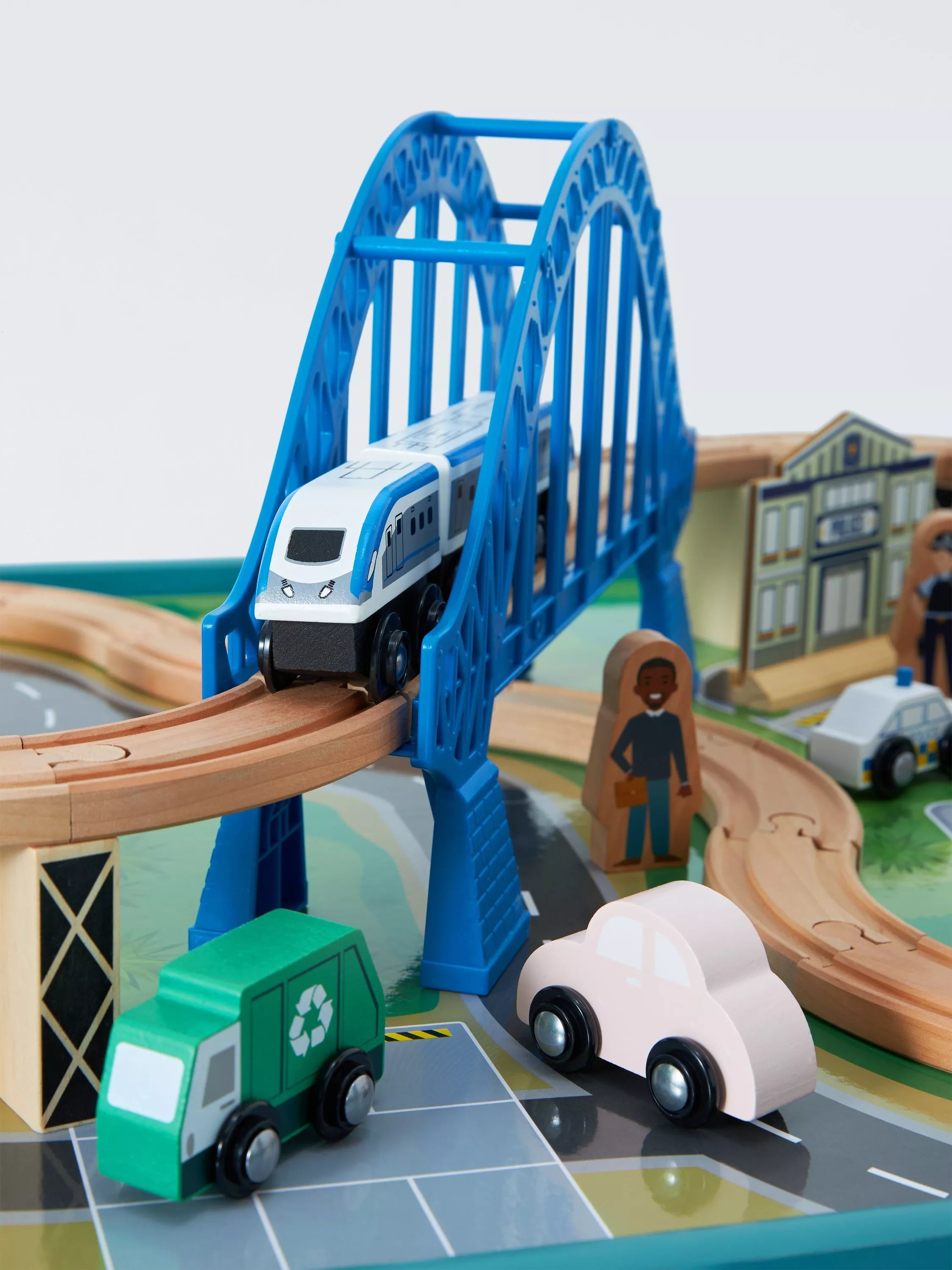 John Lewis wooden train table and track set FSC certified, UK version