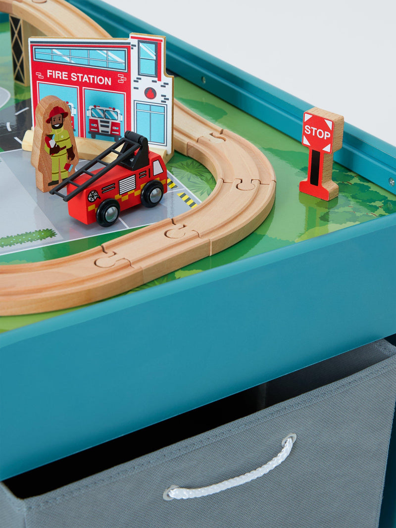 John Lewis wooden train table and track set FSC certified, UK version