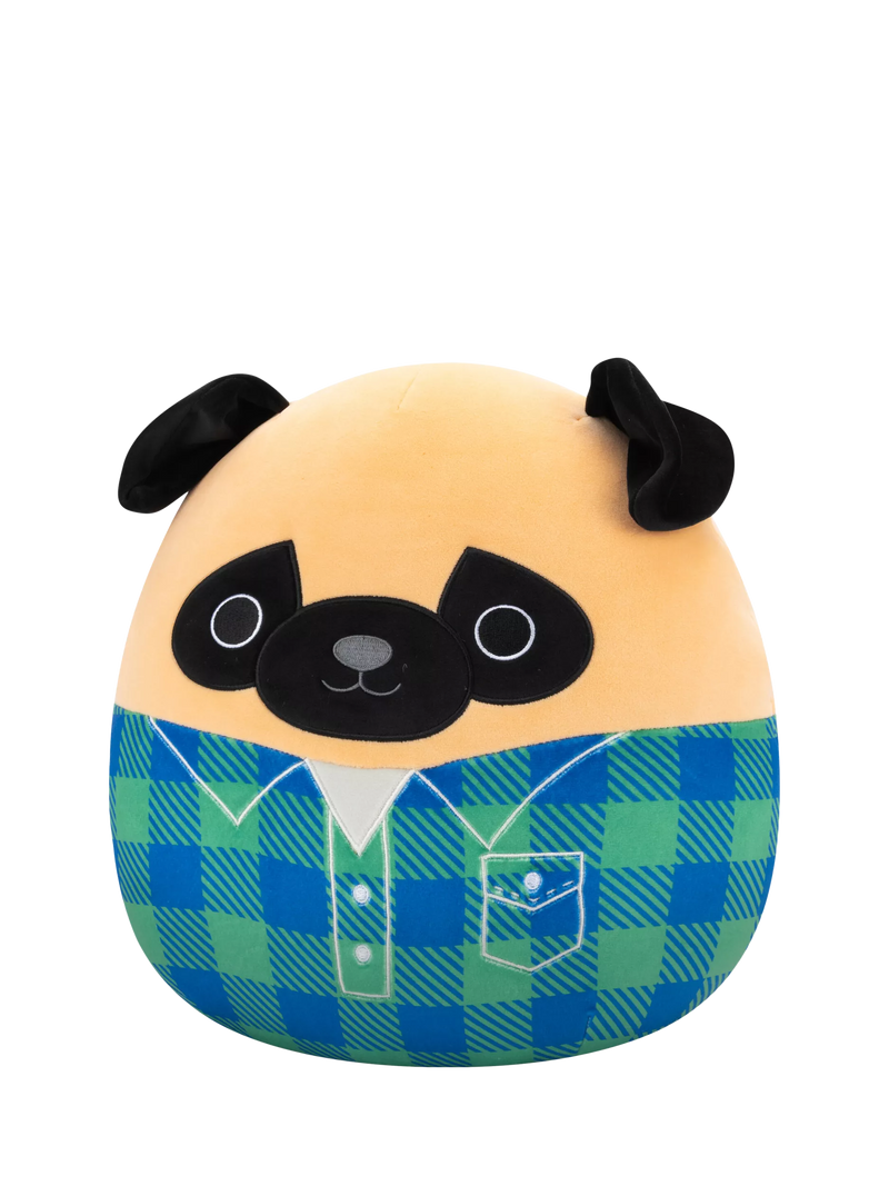 Squishmallows brown pug plush toy 12 inch - British product