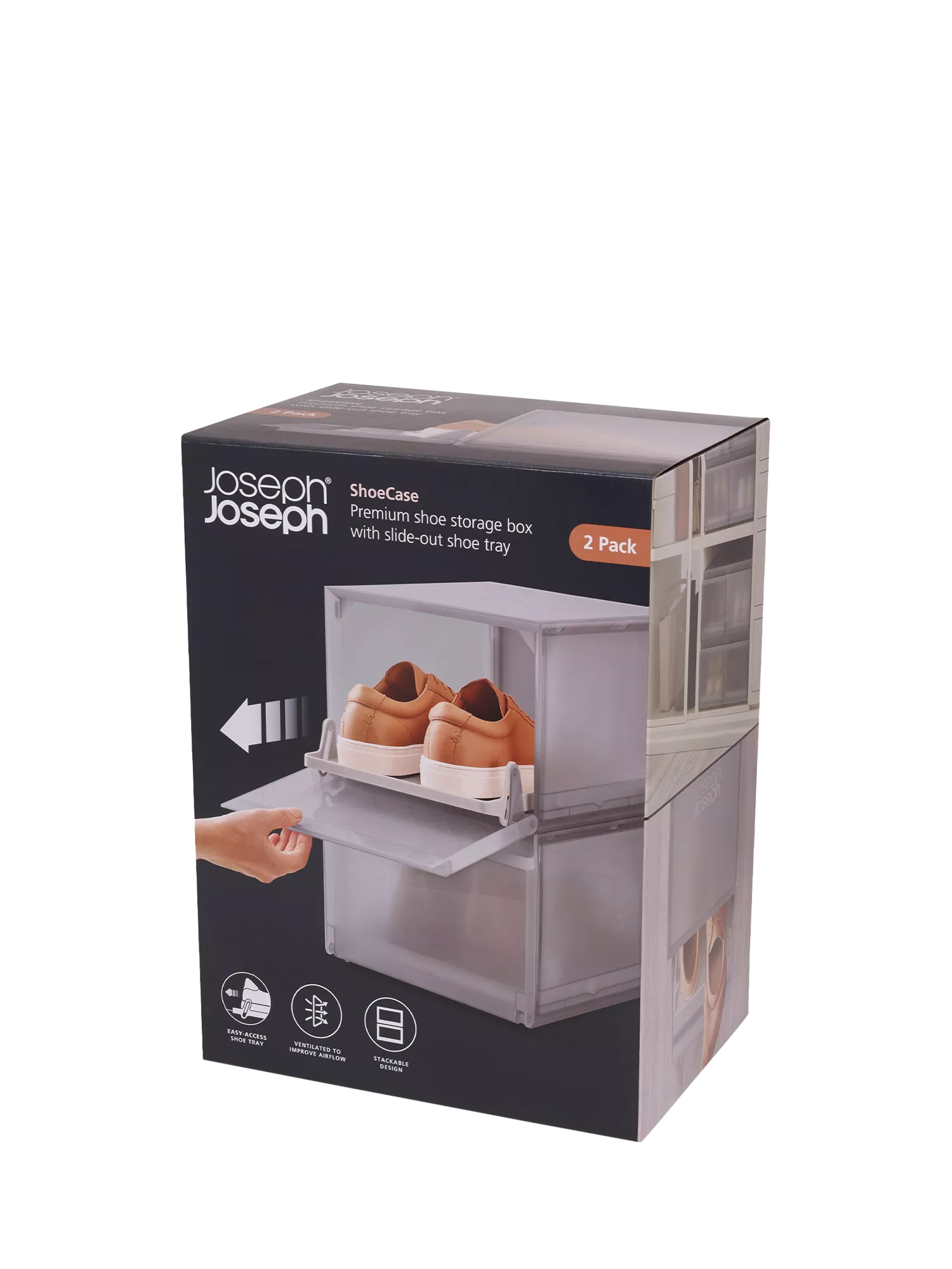 Joseph Joseph ShoeCase grey two-pack - British product