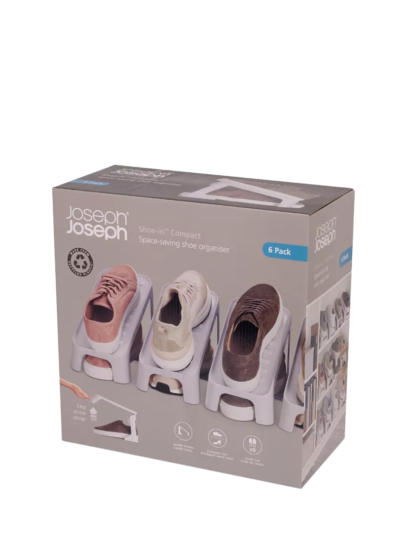 Joseph Joseph shoe organiser white pack of 6 - British product