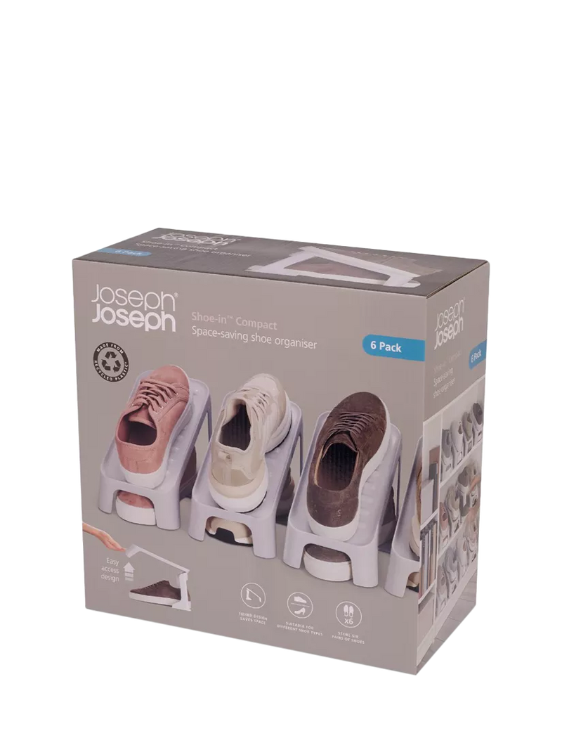Joseph Joseph shoe organiser white pack of 6 - British product