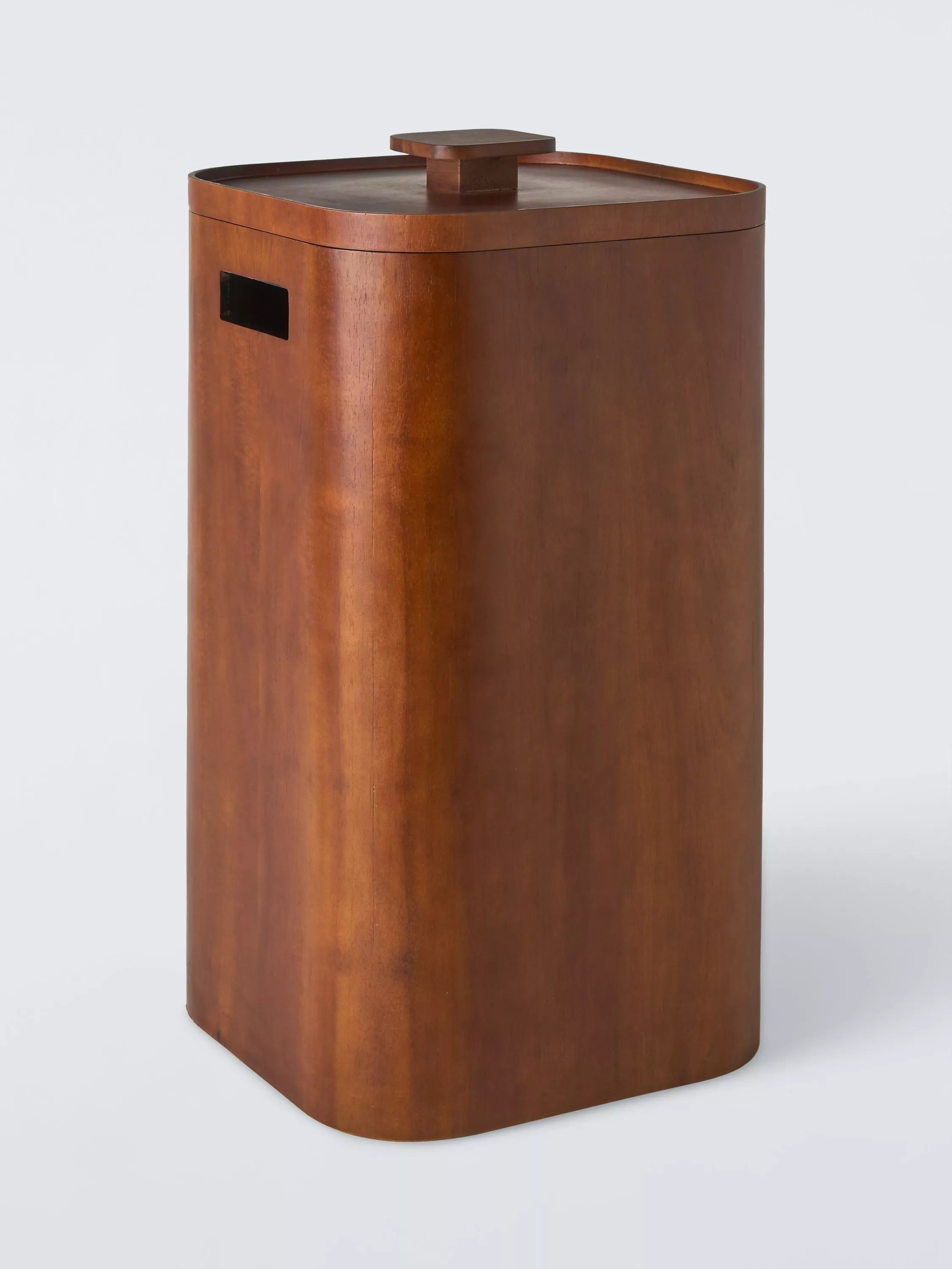 John Lewis FSC-certified acacia wood laundry hamper, imported from the UK