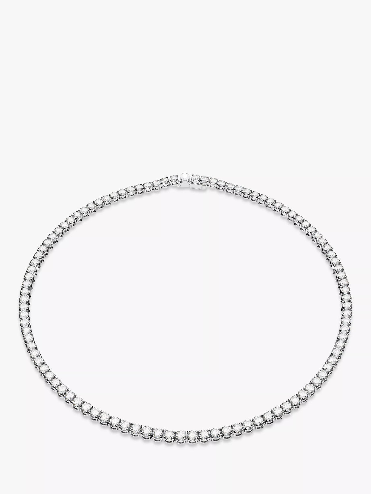 Swarovski silver tennis necklace with cubic zirconia 50cm - British product