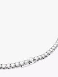 Swarovski silver tennis necklace with cubic zirconia 50cm - British product