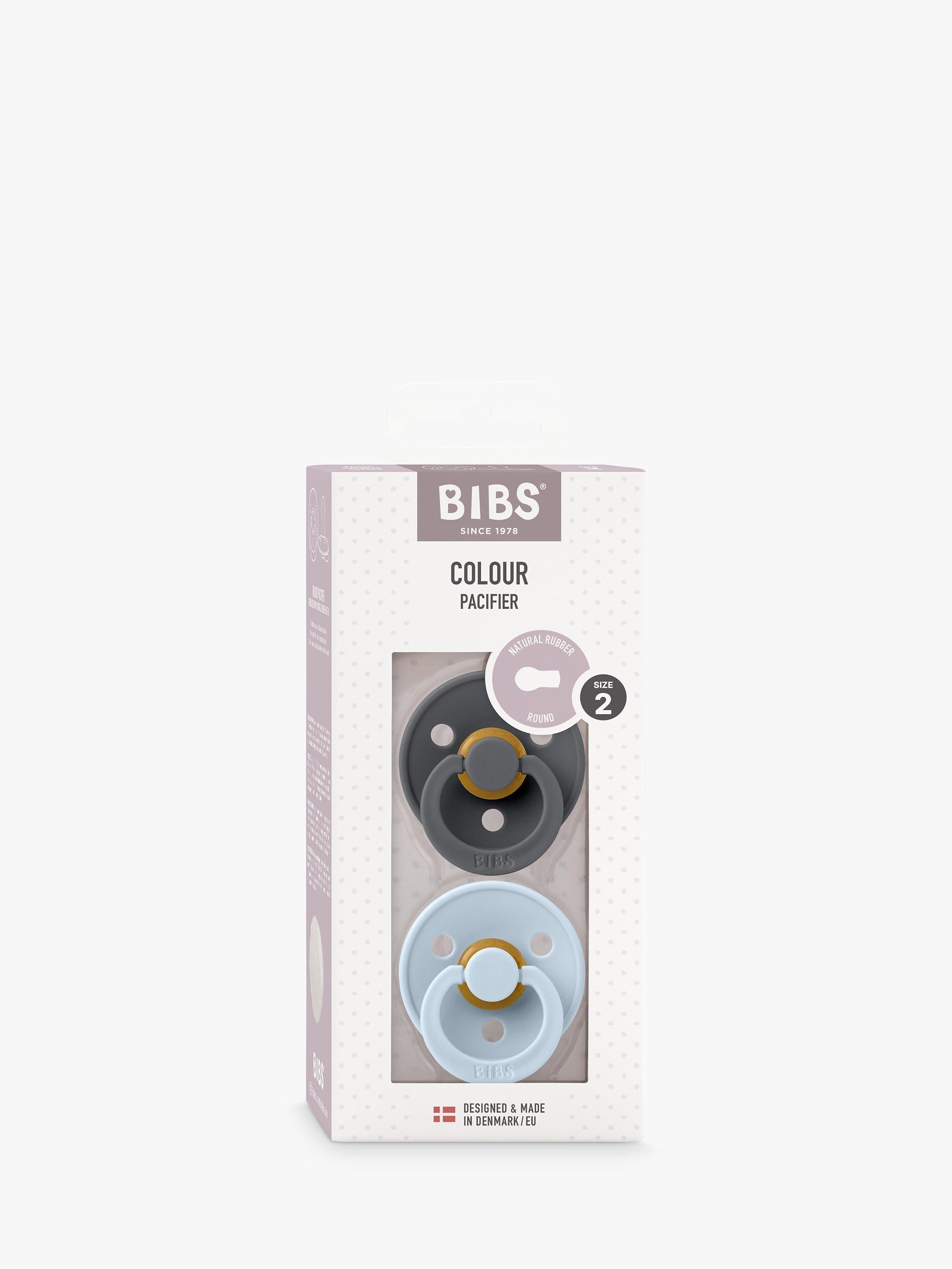 BIBS Colour Round Baby Soothers Size 2 Pack of 2 - British product