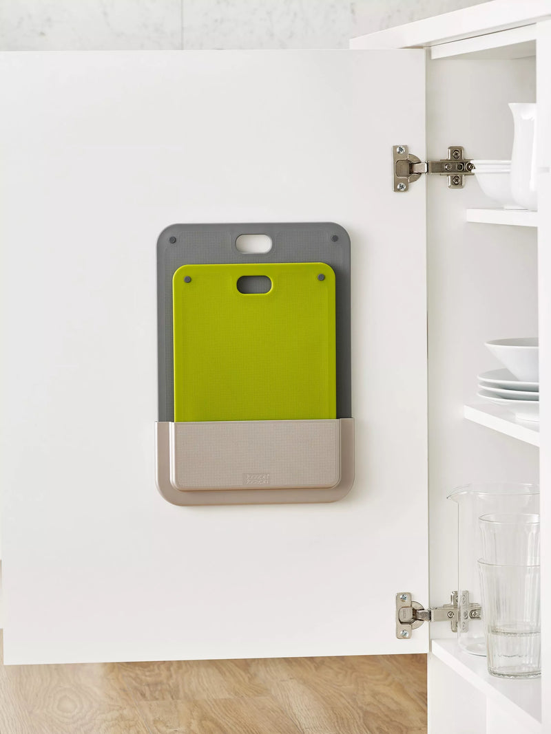 Joseph Joseph chopping board set 2 piece grey green (British brand)