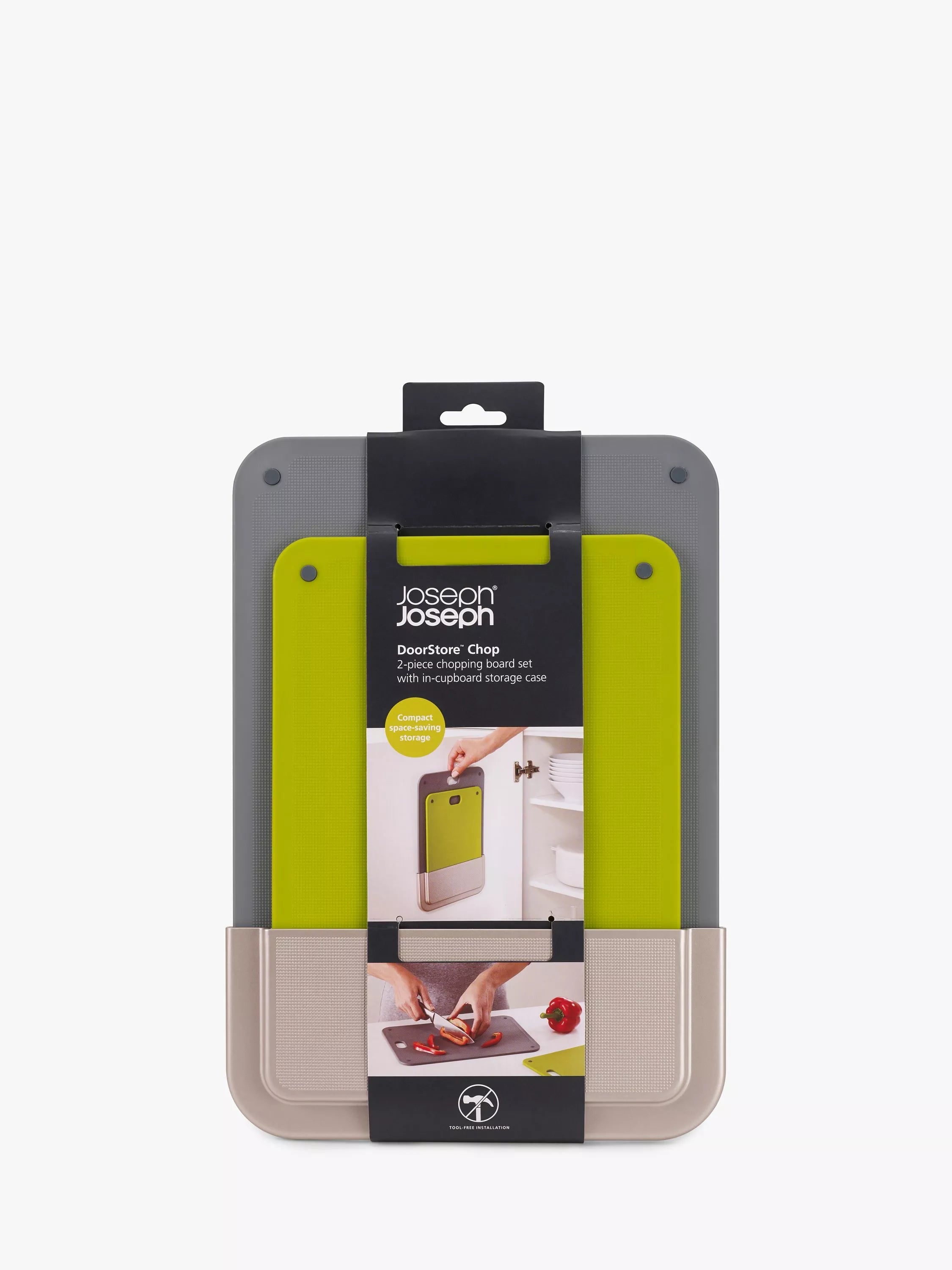 Joseph Joseph chopping board set 2 piece grey green (British brand)