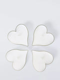 John Lewis heart-shaped tealights set of 4 white, UK version