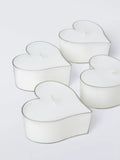 John Lewis heart-shaped tealights set of 4 white, UK version