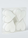 John Lewis heart-shaped tealights set of 4 white, UK version