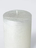 John Lewis rustic pillar candle H10.5 cm silver, imported from the UK