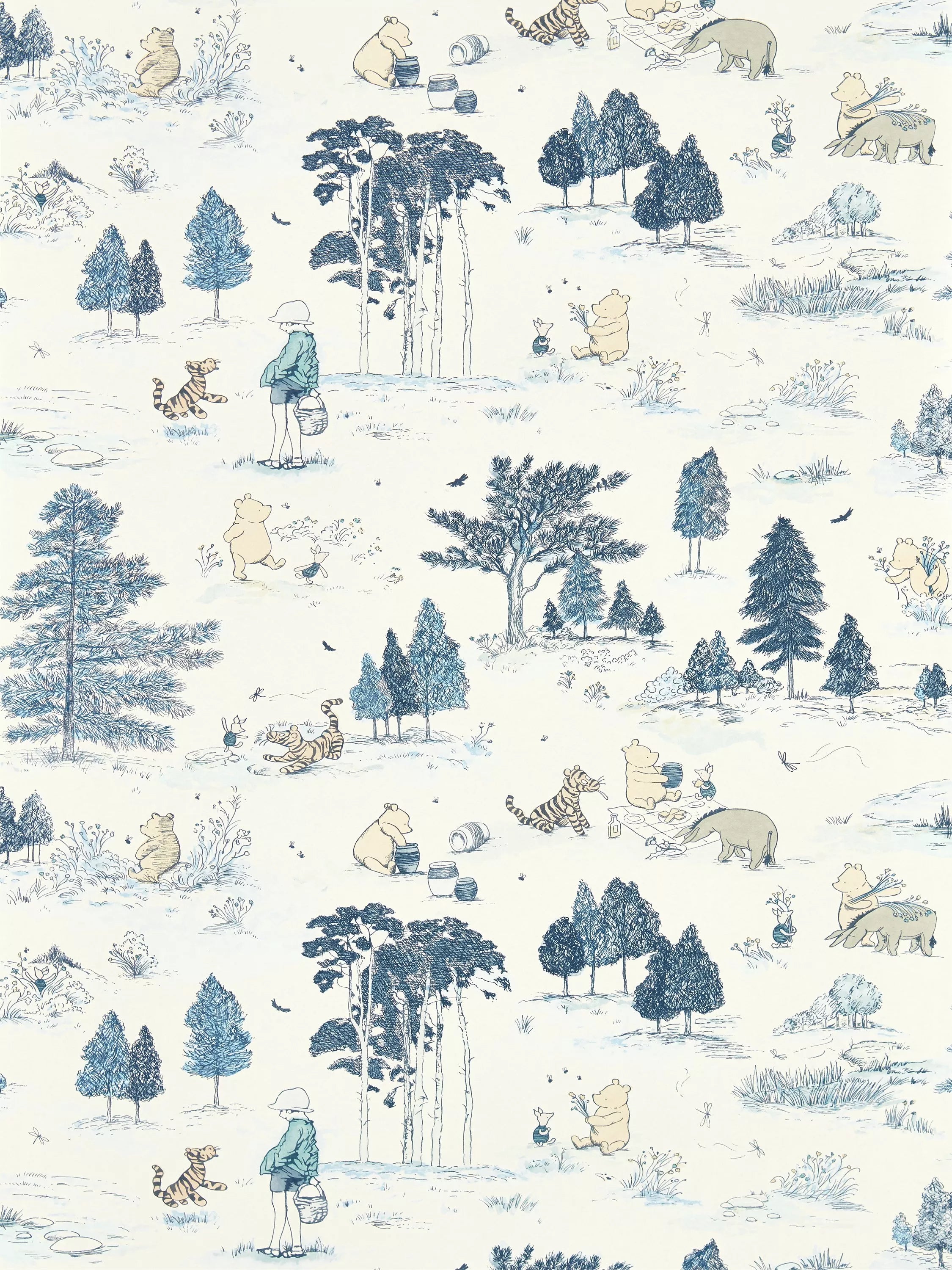 Sanderson Winnie the Pooh Wallpaper