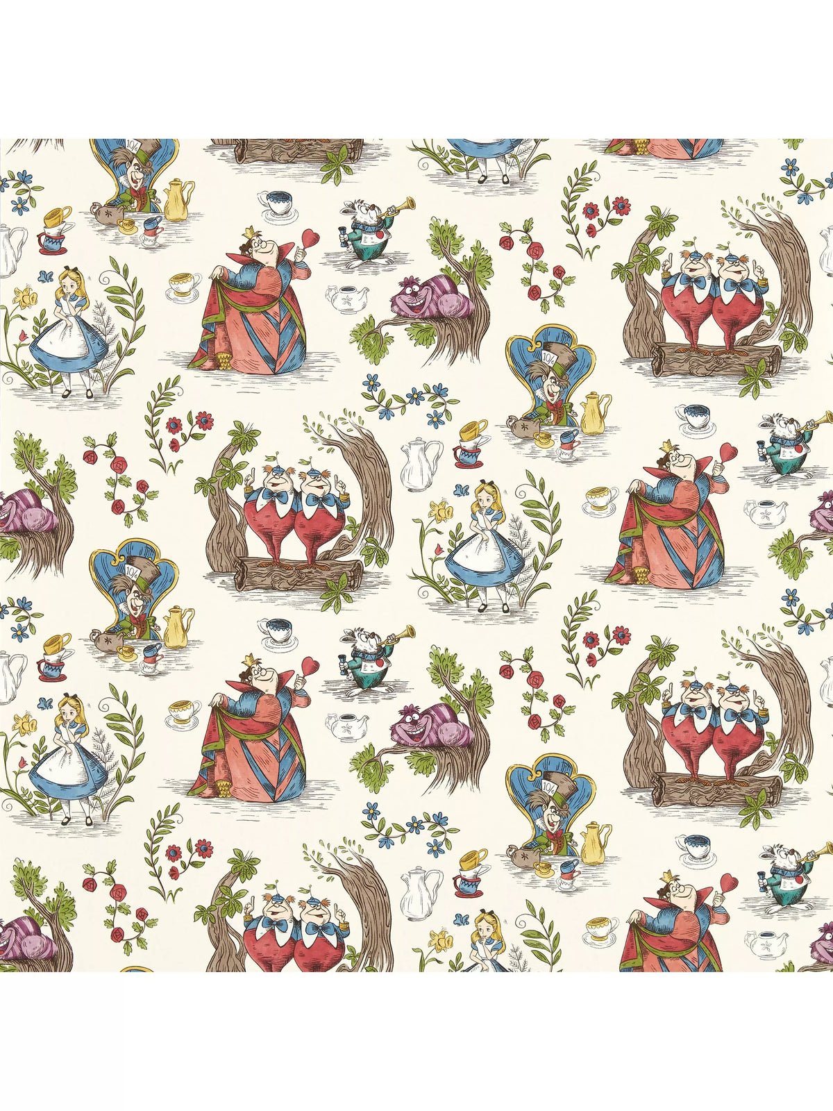 Sanderson Alice in Wonderland Wallpaper (British brand)