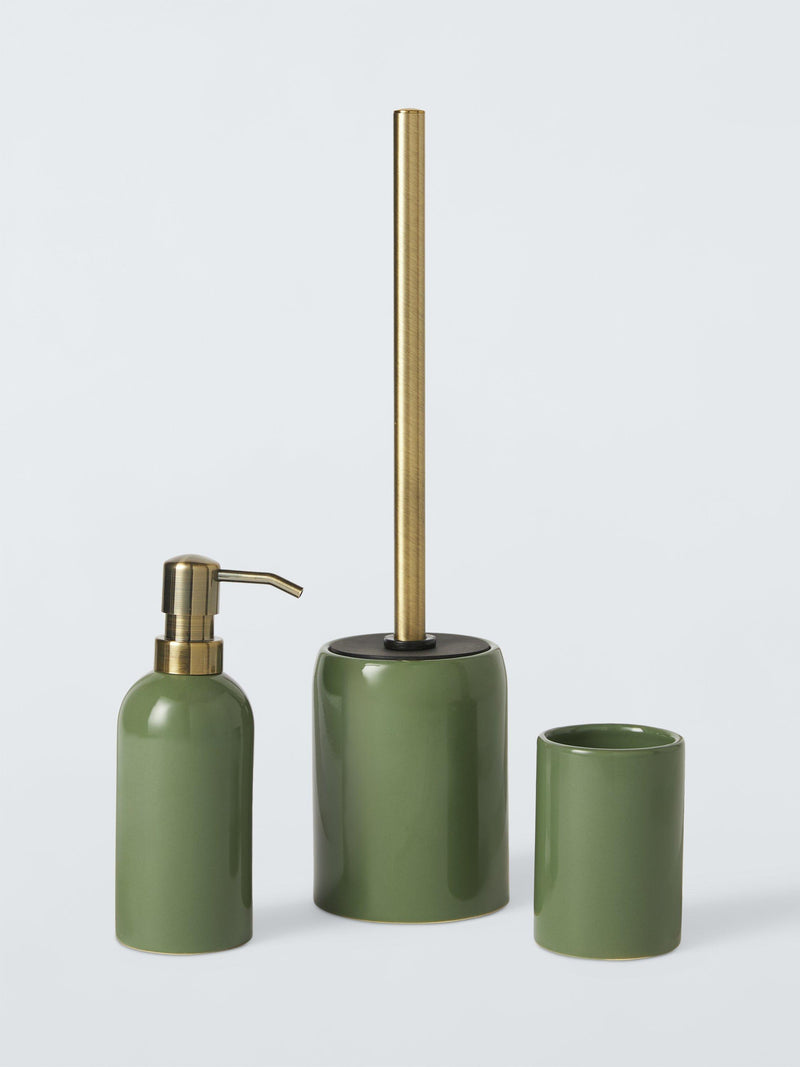 John Lewis Ceramic Toilet Brush and Holder 39cm, UK version