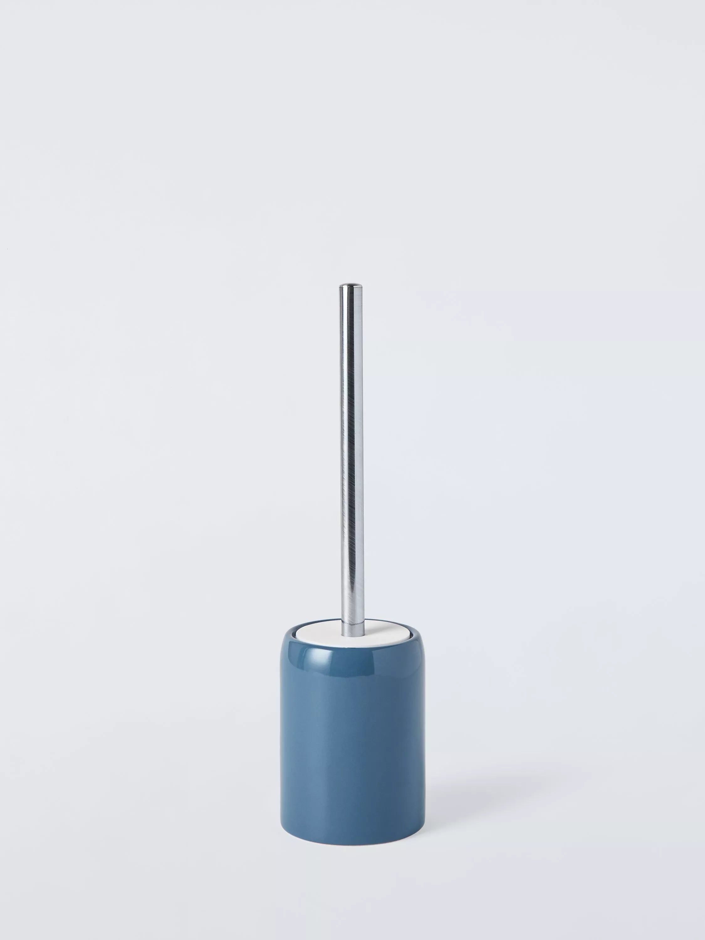 John Lewis Ceramic Toilet Brush and Holder - Lake Blue