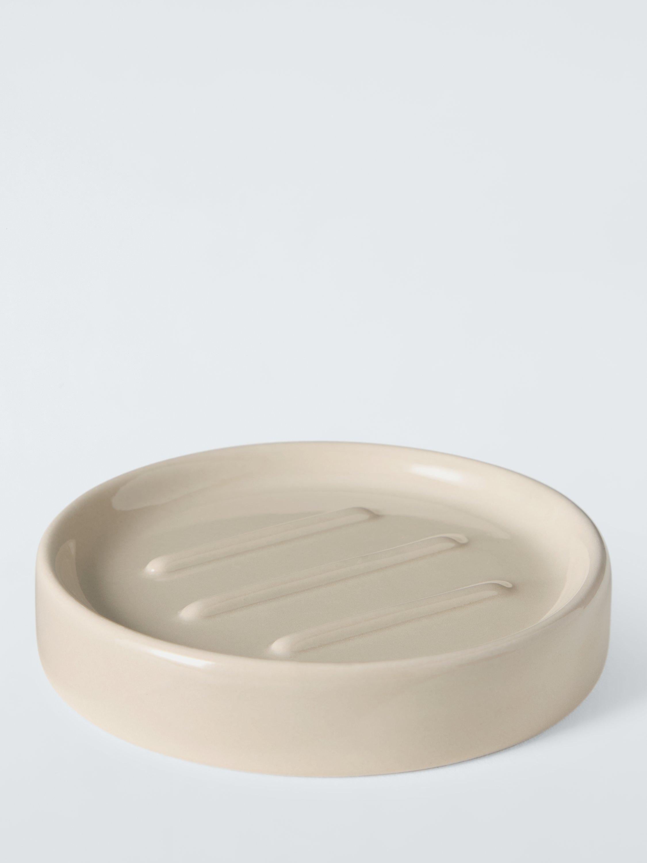 John Lewis Circular Ceramic Soap Dish 11cm Diameter, UK version