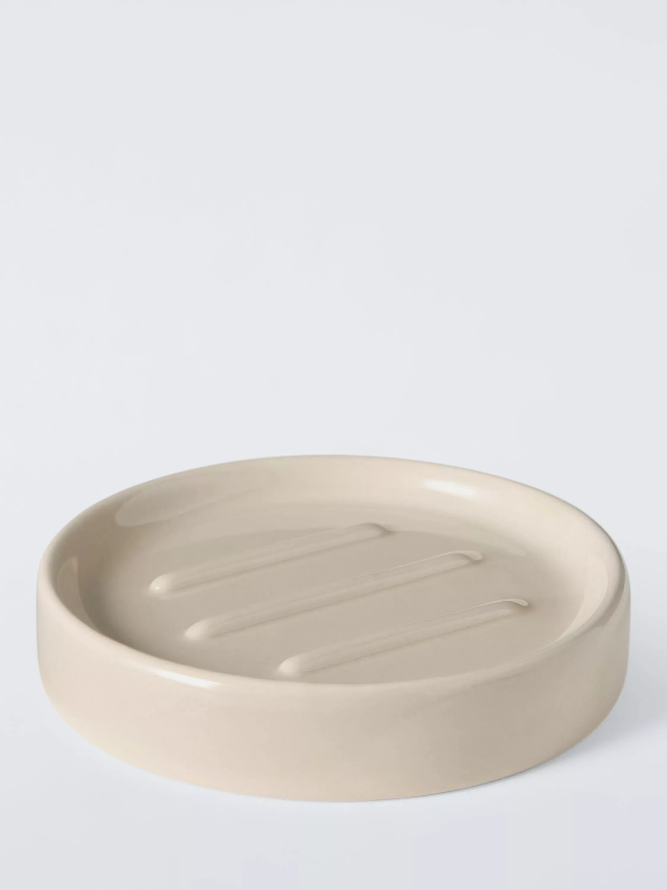John Lewis Circular Ceramic Soap Dish 11cm Diameter, UK version
