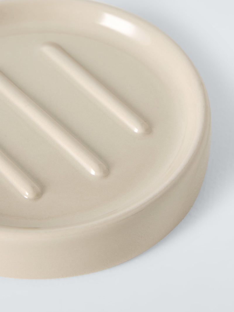 John Lewis Circular Ceramic Soap Dish 11cm Diameter, UK version