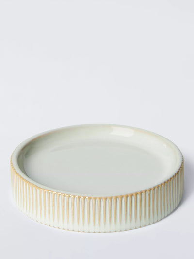 John Lewis John Lewis Reactive Glaze Two Tone Soap Dish Natural Ceramic- Buy online at McGrocer