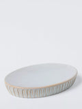 John Lewis glazed ribbed soap dish in grey, UK version