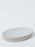 John Lewis glazed ribbed soap dish in grey, UK version