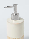 John Lewis Reactive Glaze Soap Dispenser Natural, imported from the UK