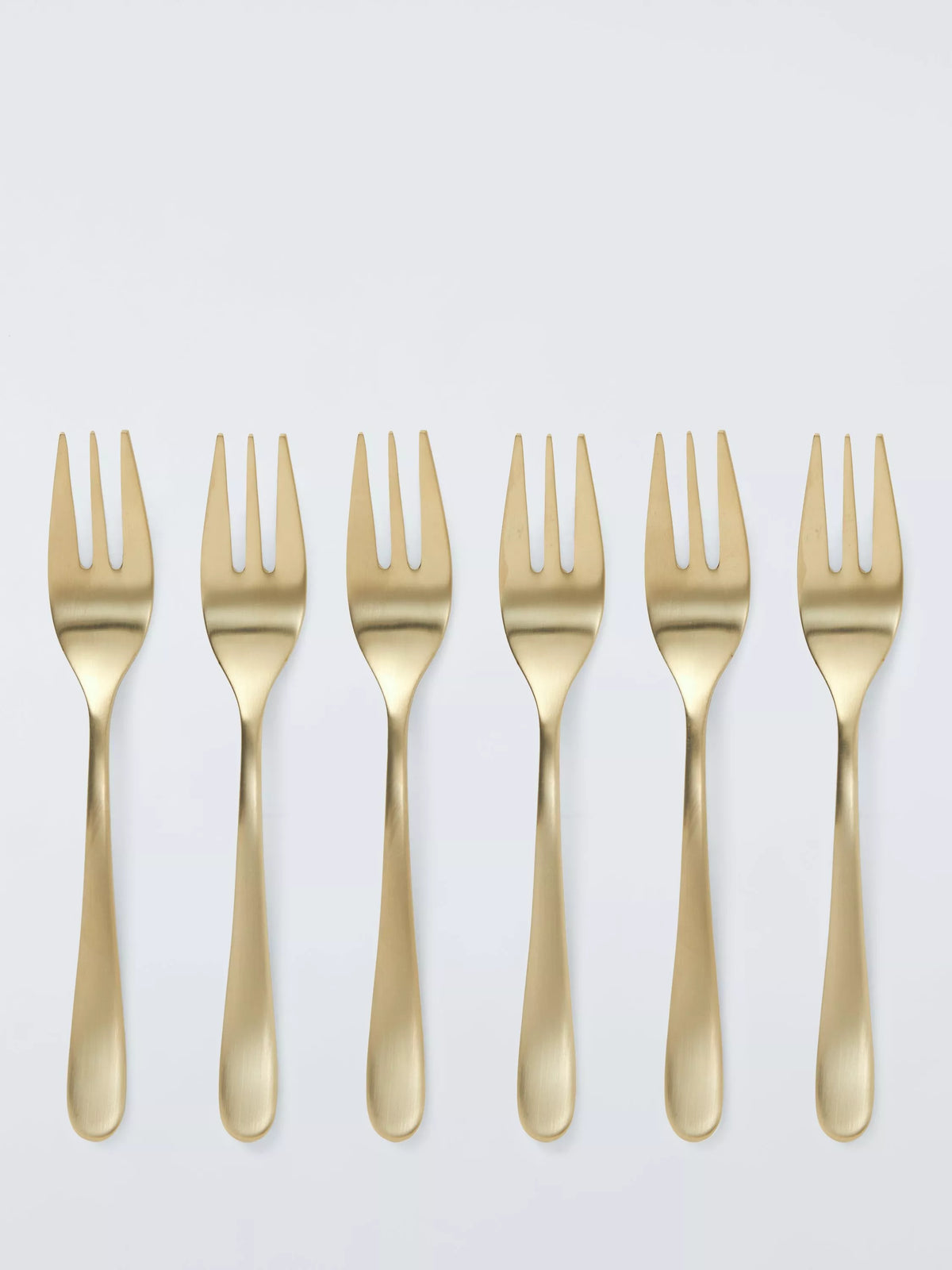 John Lewis stainless steel pastry forks set of 6 champagne finish, UK version
