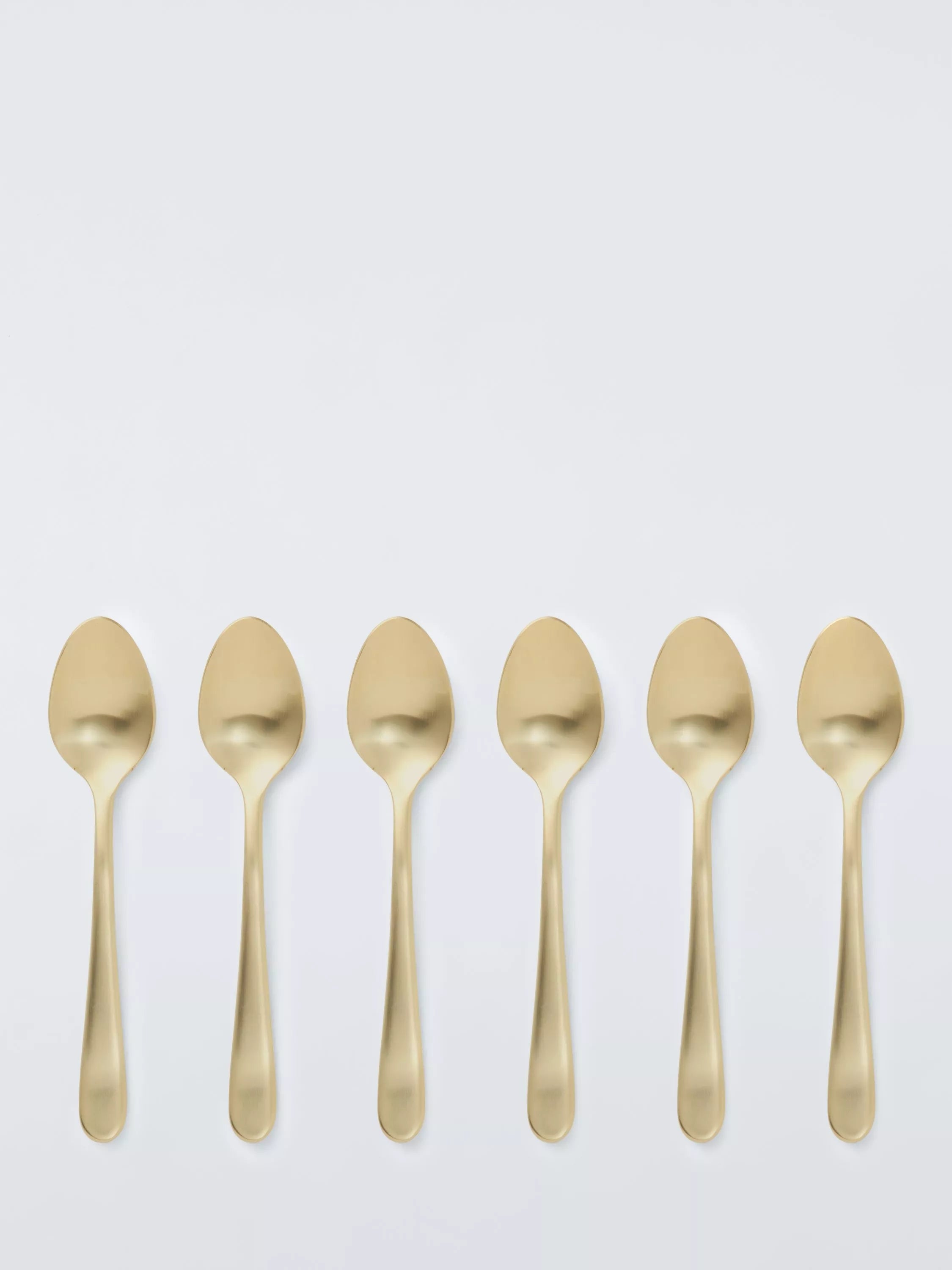 John Lewis stainless steel teaspoons set of 6 champagne finish, imported from the UK
