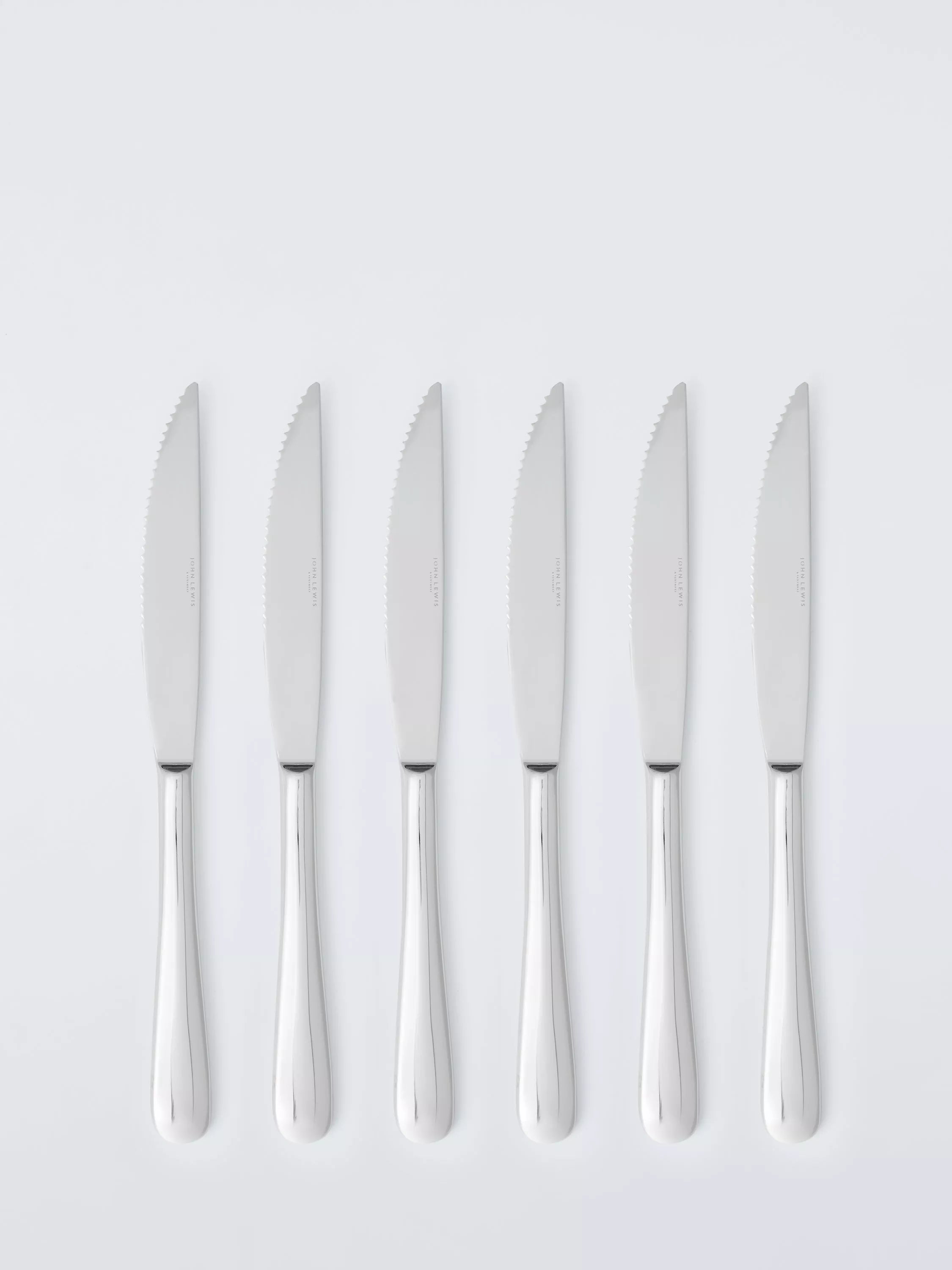 John Lewis Luna stainless steel steak knives set of 6, imported from the UK