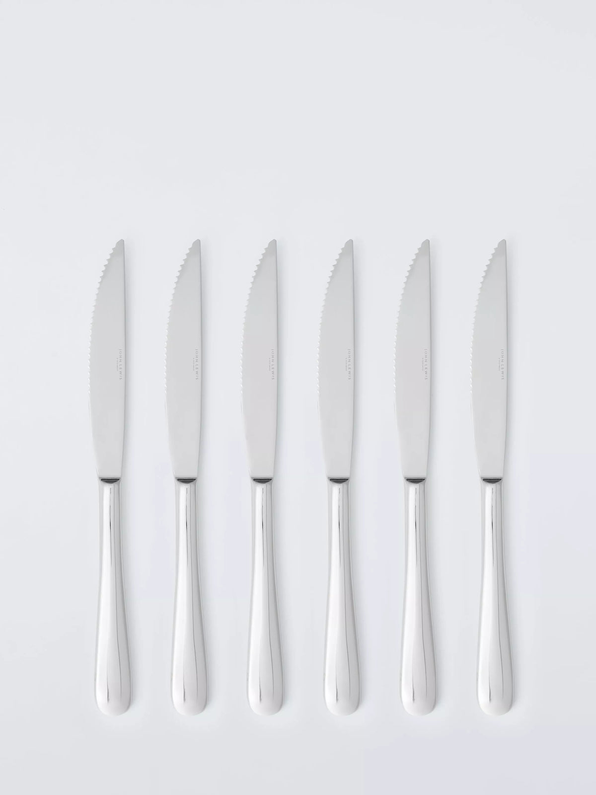 John Lewis Luna stainless steel steak knives set of 6, imported from the UK