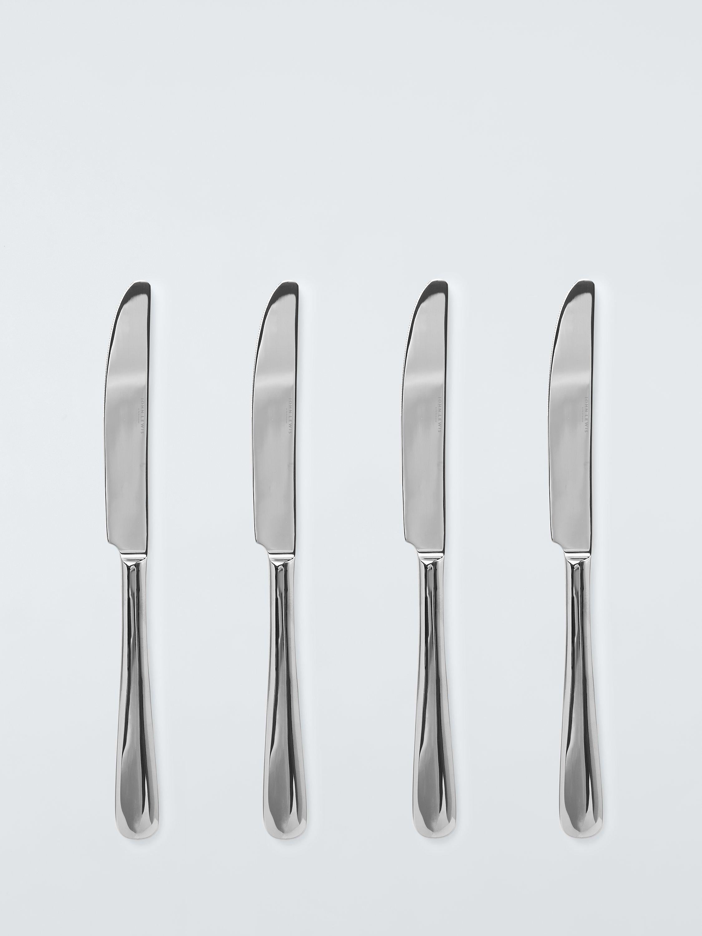 John Lewis Luna stainless steel table knives set of 4, imported from the UK