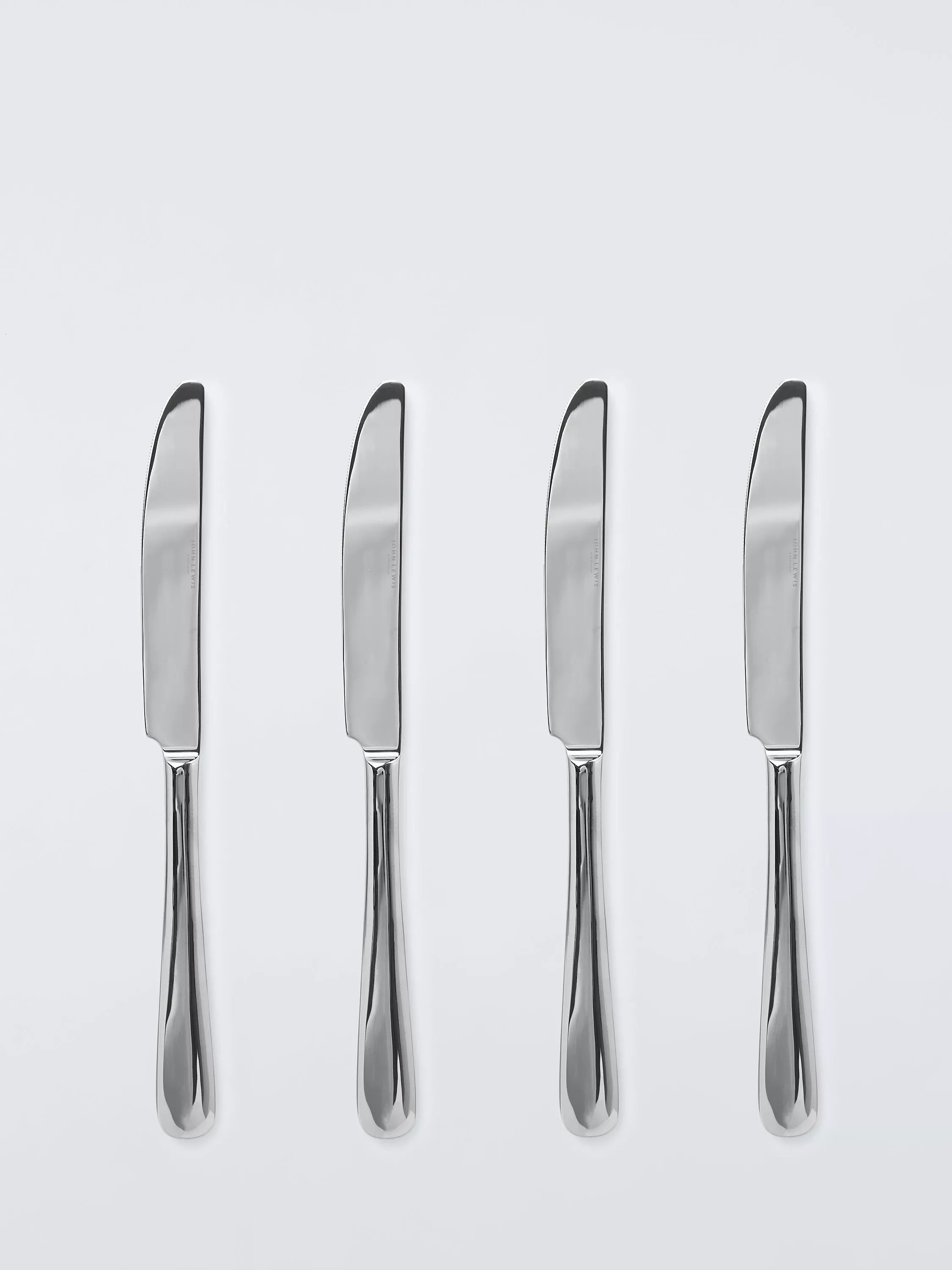 John Lewis Luna stainless steel table knives set of 4, imported from the UK